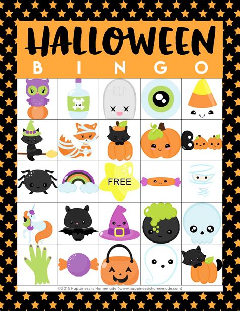 Halloween Bingo Cards for 20 Players