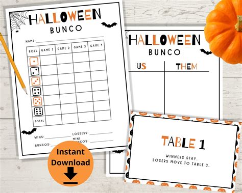 Halloween Bunco Score Sheet 6