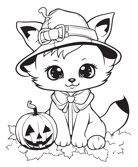 Halloween cat coloring pages to print