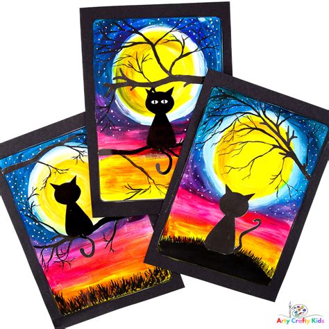 Halloween Cat Silhouette Crafts