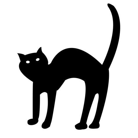 Halloween Cat Silhouette Templates Free