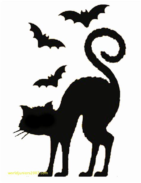 Halloween Cat Silhouette Templates