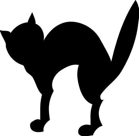 A spooky cat silhouette with a witch's hat