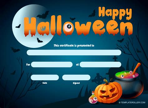 Halloween Certificate Templates