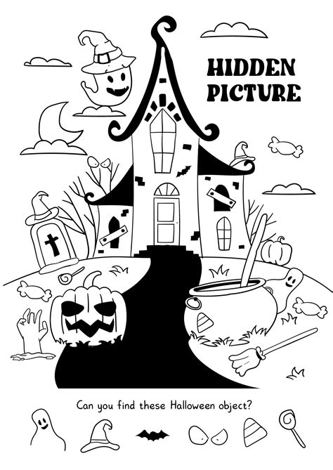 Halloween Hidden Pictures for Kids