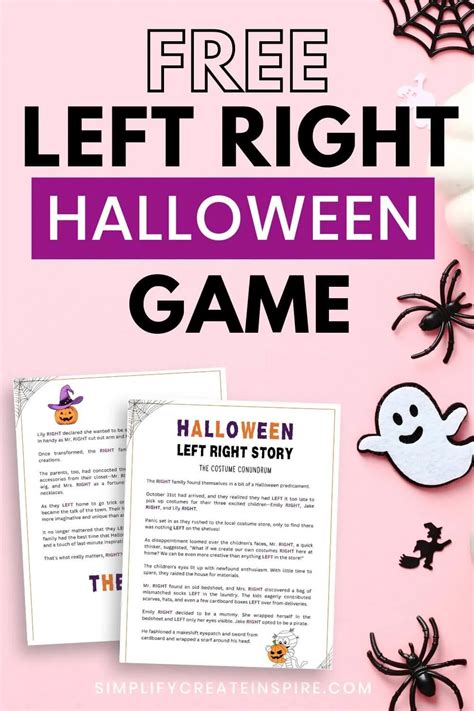 Halloween Left Right Game Ideas