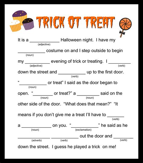 Halloween Mad Libs Activities