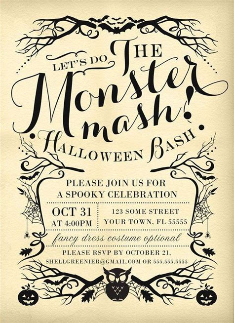 Halloween Mash Invitation Template