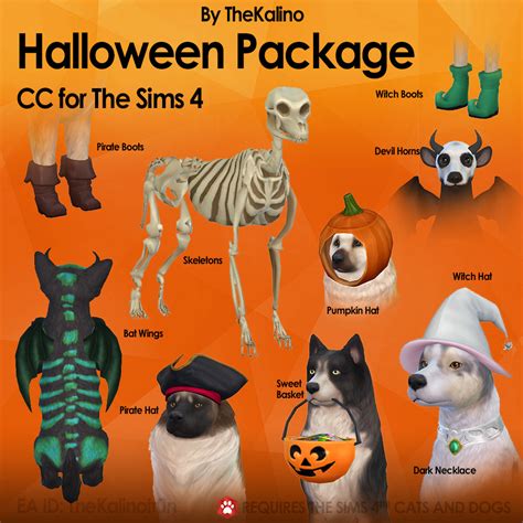 A screenshot of Halloween mods for Sims 4