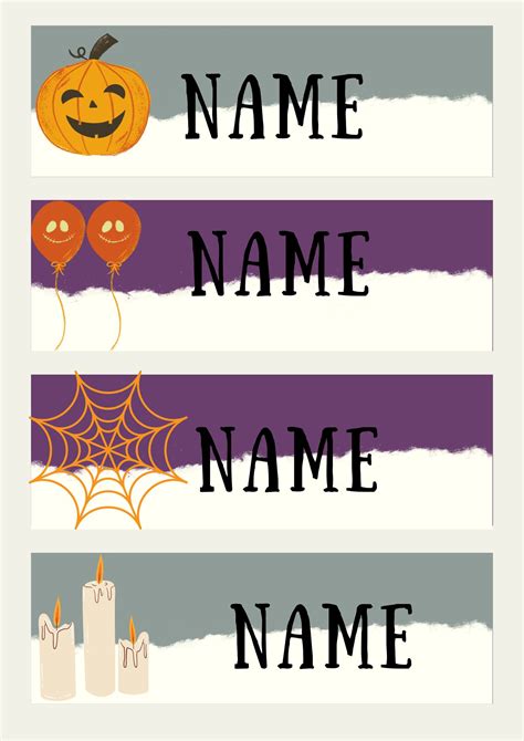 Halloween Name Tag Template