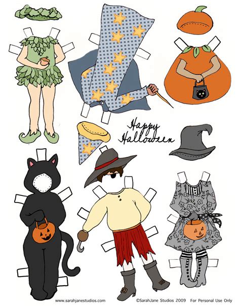 Halloween Paper Dolls