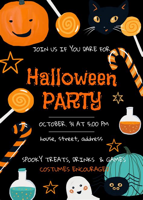 Halloween Party Invites Templates