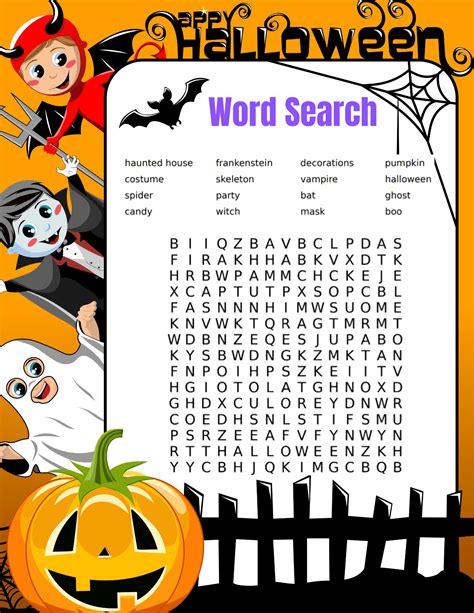 Halloween Word Search