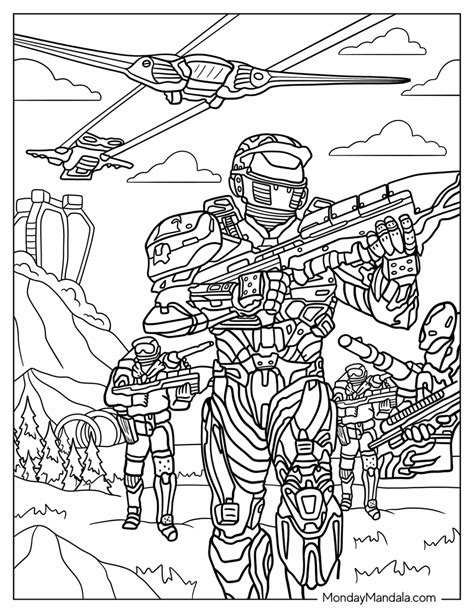 Halo Coloring Pages Free