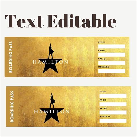 Hamilton ticket template 1