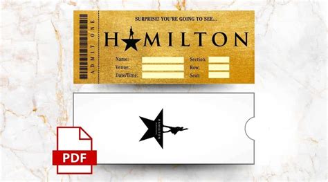 Hamilton ticket template