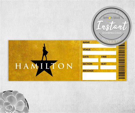 Hamilton ticket template 2