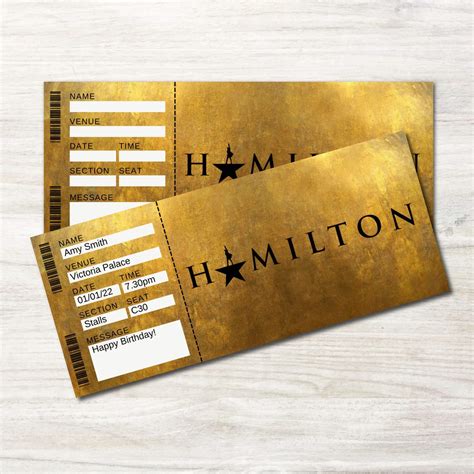 Hamilton Tickets Printable at Home