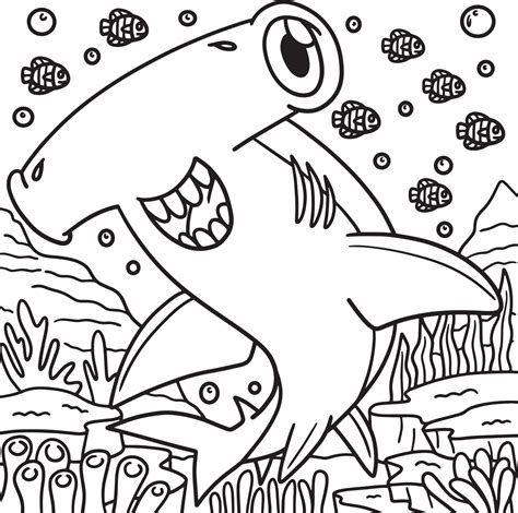 Hammerhead Shark Coloring Page