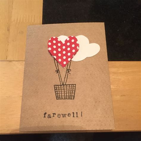 A hand-drawn farewell card with a unique design