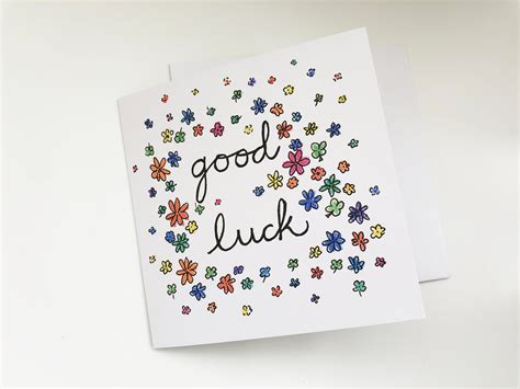 Hand-Drawn Good Luck Card