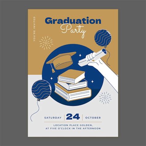 Example of a hand-drawn graduation template