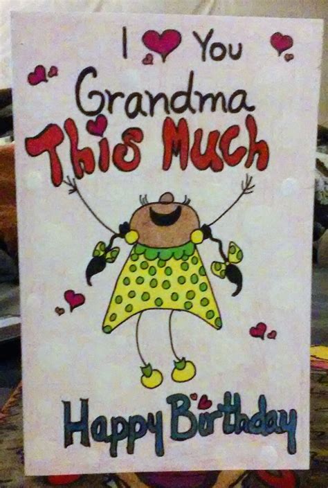 Hand-Drawn Grandma Birthday Card