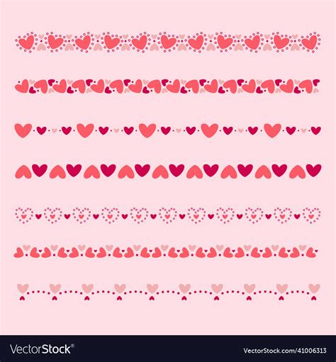 Hand-Drawn Heart Border Printable