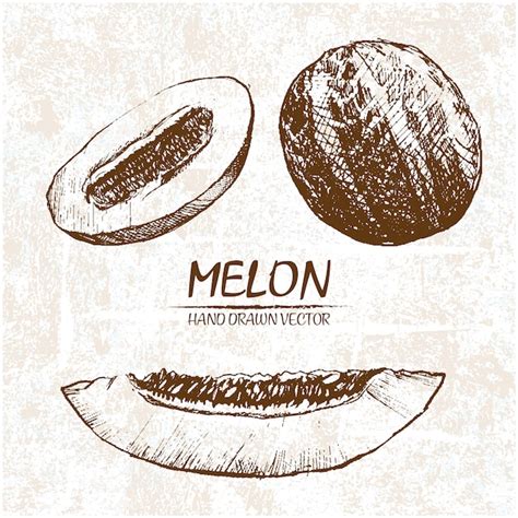 Hand-drawn melon design