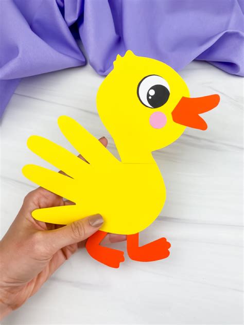 A hand-drawn paper duck art