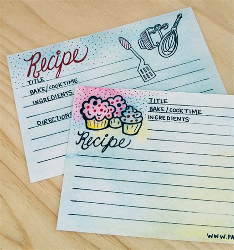 Hand-Drawn Recipe Card Template