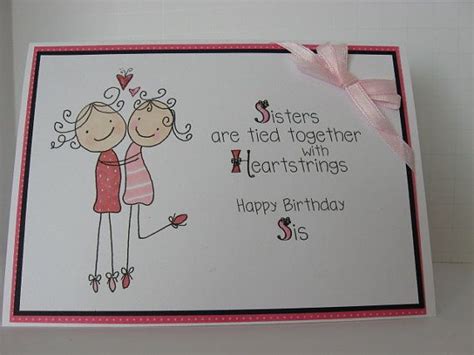 hand-drawn sister birthday card