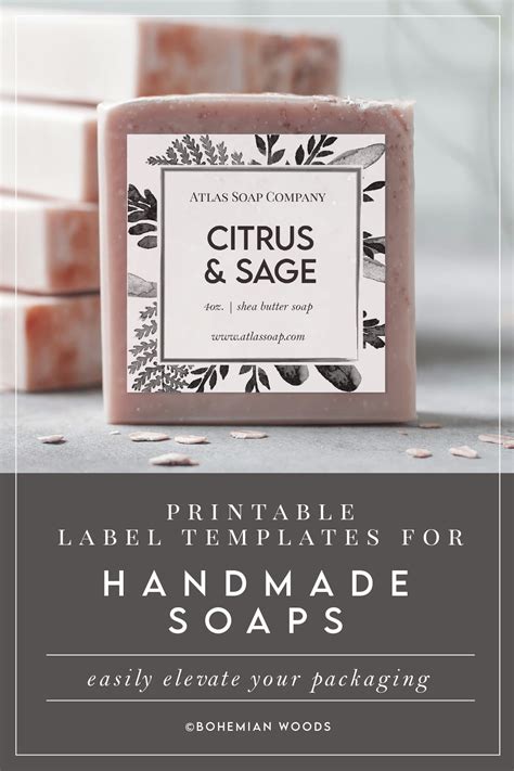 Handmade Soap Label Template Design for Small Businesses