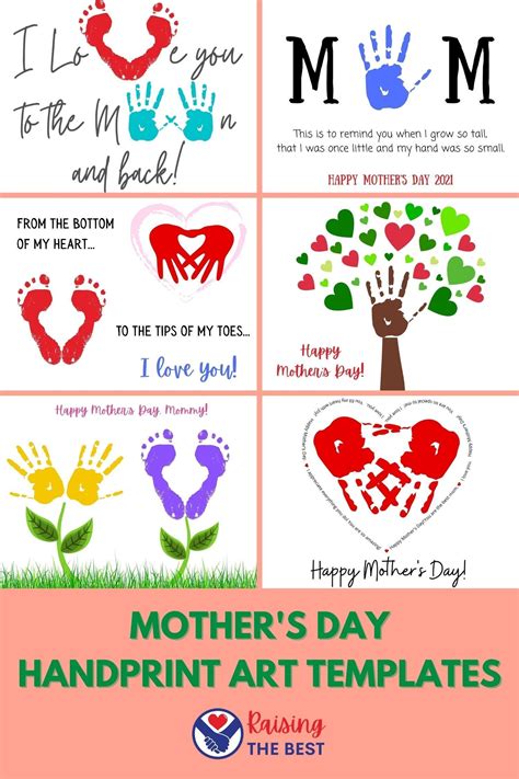 Handprint Art Template Ideas for Mothers Day