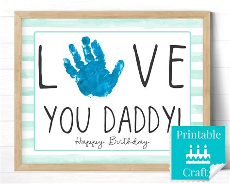 Handprint Daddy Birthday Card