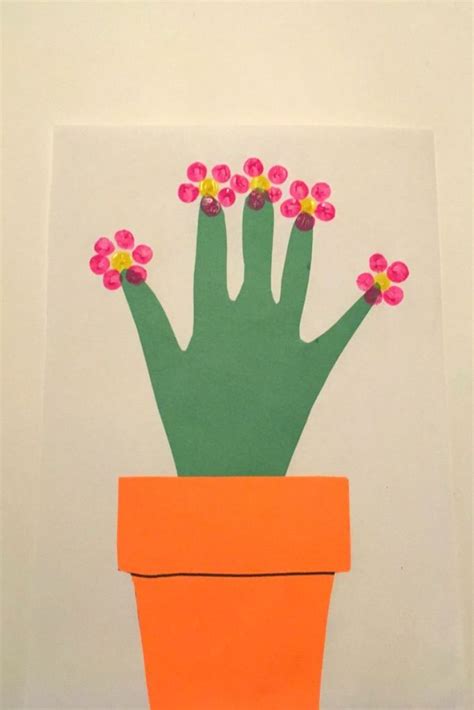 Handprint Flower Pot Template For Kids And Adults Alike