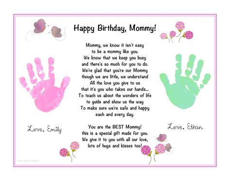 Handprint Poem for Mom