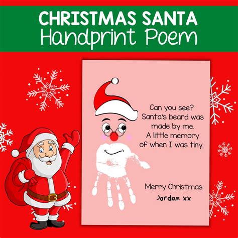 Handprint Poem Printables for Holidays