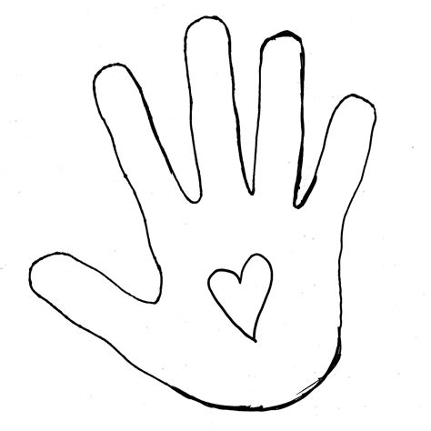 Handprint template for kids