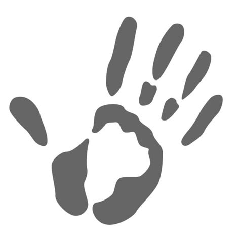 Handprint template created using stencils