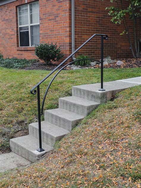 Handrails on steep steps