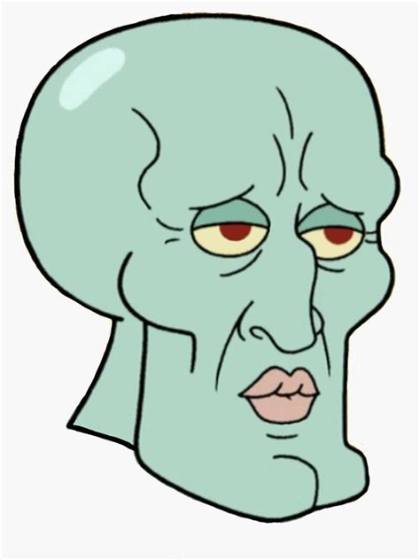 Handsome Squidward Face Template Design 5