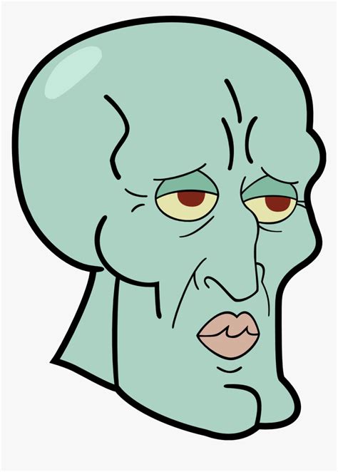 Handsome Squidward Face Template Design 1