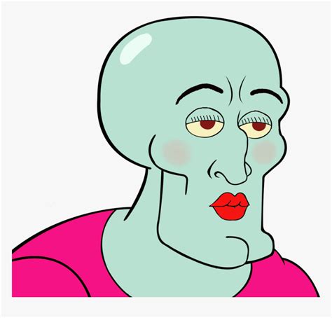 Handsome Squidward Face Template Design 6