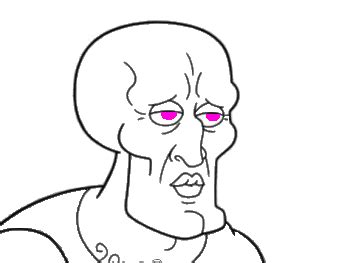 Handsome Squidward Face Template Design 2