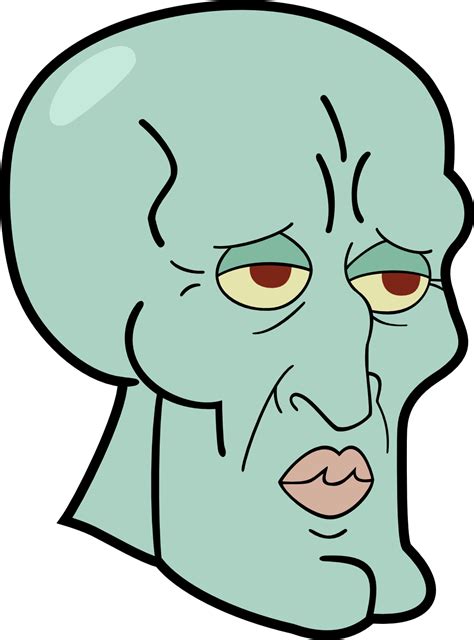 Handsome Squidward Face Template Humorous Designs