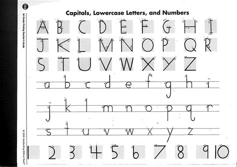 Handwriting Without Tears worksheet for cursive writing