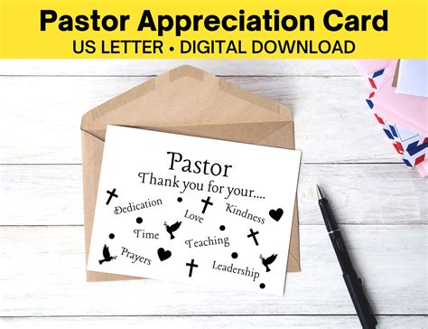 Handwritten Notes for Pastor Appreciation