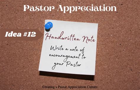 Handwritten Notes for Pastor Appreciation