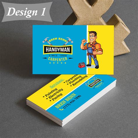 Handyman Business Card with Image Template